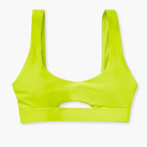 NEW!! F21 Lime Green Cutout Bikini 👙 Top and Bottoms - Picture 4 of 9